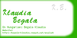 klaudia begala business card